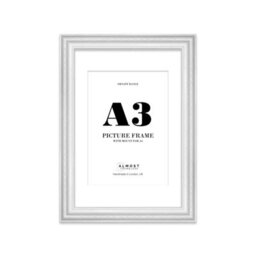 A3 White Ornate Picture Frame (42 X 29.7Cm) With Mount For A4 Poster, Photo, Artwork, Gallery Wall Or Print - thumbnail 1