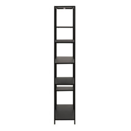 Furniture To Go Newcastle Asymmetrical Bookcase With 6 Shelves In Matt Black - thumbnail 3