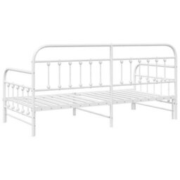 Berkfield Daybed Frame With Trundle White 100X190 Cm Steel - thumbnail 8