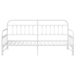 Berkfield Daybed Frame With Trundle White 100X190 Cm Steel - thumbnail 6