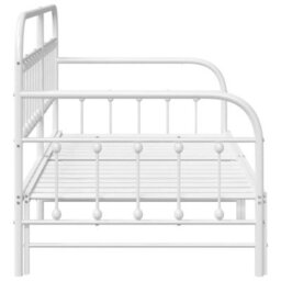 Berkfield Daybed Frame With Trundle White 100X190 Cm Steel - thumbnail 7