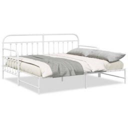 Berkfield Daybed Frame With Trundle White 100X190 Cm Steel - thumbnail 4