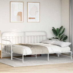 Berkfield Daybed Frame With Trundle White 100X190 Cm Steel - thumbnail 5