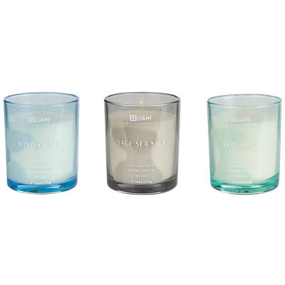 Beliani Set Of 3 Scented Candles Sheer Joy Soy Wax Fresh Notes - image 1