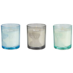 Beliani Set Of 3 Scented Candles Sheer Joy Soy Wax Fresh Notes - thumbnail 1