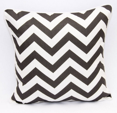 "ARLinens Chevron Cushion Covers 100% Cotton Geometric Desin Zigzag Style Cushion Cases In 18X18"" Pack Of 2"