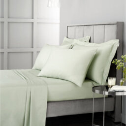 Bianca 400 Thread Count Cotton Sateen King Fitted Sheet Green - thumbnail 3
