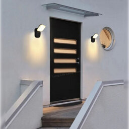 Long Life Lamps Company Modern 12W Led Black Outdoor Wall Light Adjustable Warm White Zlc353Bww - thumbnail 8