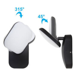 Long Life Lamps Company Modern 12W Led Black Outdoor Wall Light Adjustable Warm White Zlc353Bww - thumbnail 4