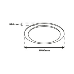 "Milagro Ontario Led Ceiling Lamp 24W(120W) 40Cm Diameter Full Remote Control ""star Effect""" - thumbnail 3
