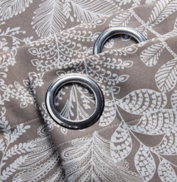 Luxury Living Ferndown Eyelet Ring Top Curtains Latte - thumbnail 2