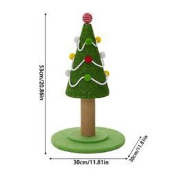 Living And Home Decorative Christmas Tree Cat Scratching Post, 30Cm W X 30Cm D X 53Cm H - thumbnail 6