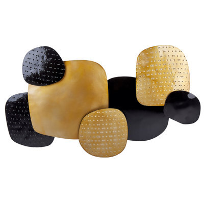 Beliani Wall Decor Hafnium Metal 48 Cm Gold - image 1