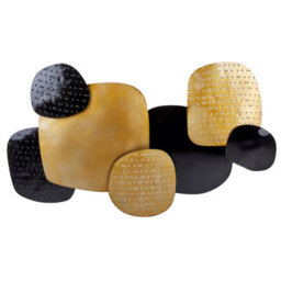 Beliani Wall Decor Hafnium Metal 48 Cm Gold