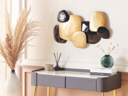 Beliani Wall Decor Hafnium Metal 48 Cm Gold - thumbnail 2