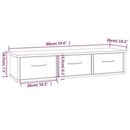Vidaxl Wall Cabinet Grey Sonoma 88X26X18.5 Cm Engineered Wood - thumbnail 3