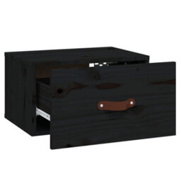 Berkfield Wall-Mounted Bedside Cabinets 2 Pcs Black 40X29.5X22 Cm - thumbnail 8