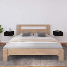 Berkfield Wall-Mounted Bedside Cabinets 2 Pcs Black 40X29.5X22 Cm - thumbnail 3