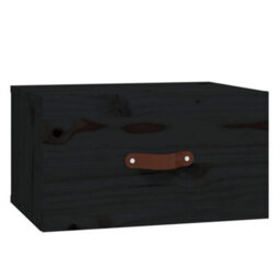 Berkfield Wall-Mounted Bedside Cabinets 2 Pcs Black 40X29.5X22 Cm - thumbnail 5