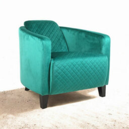86Cm Seagrass Colour Velvet Armchair - thumbnail 3