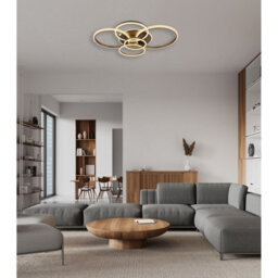 Luminosa Lighting Luminosa Lorelei Semi Flush Ceiling Light Matt Anthracite Led 3000K - thumbnail 2