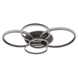 Luminosa Lighting Luminosa Lorelei Semi Flush Ceiling Light Matt Anthracite Led 3000K - thumbnail 3