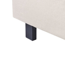 Wyld And Coco Astrahome Beige Upholstered Slatted Bed Frame Small Double 4Ft, Wide Padded Headboard, Slim Black Legs - thumbnail 9