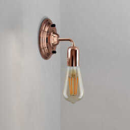 Industrial Wall Light Vintage Metal Wall Sconce Lamp Led E27 Lighting Fixture Rose Gold, With Bulb - thumbnail 4