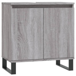 Berkfield Bathroom Cabinet Grey Sonoma 58X33X60 Cm Engineered Wood - thumbnail 2