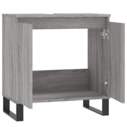 Berkfield Bathroom Cabinet Grey Sonoma 58X33X60 Cm Engineered Wood - thumbnail 5