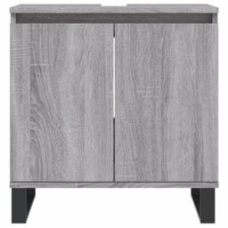 Berkfield Bathroom Cabinet Grey Sonoma 58X33X60 Cm Engineered Wood - thumbnail 4