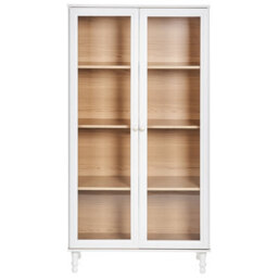 Beliani Glass Display Cabinet Tingledale 80 Cm White - thumbnail 6