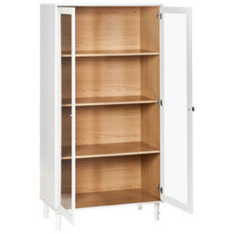 Beliani Glass Display Cabinet Tingledale 80 Cm White - thumbnail 5