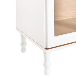 Beliani Glass Display Cabinet Tingledale 80 Cm White - thumbnail 9