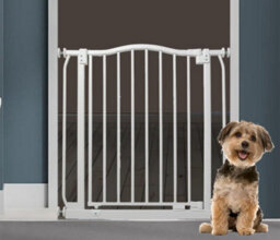 Bettacare Curved Top Dog Gate, 207Cm - 216Cm, Matt White, Pressure Fit Pet Gate For Dog And Puppy, Pet And Dog Barrier - thumbnail 2