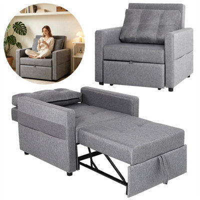 Convertible Sofa Bed 3-In-1 Pull Out Arm Chair Folding Recliner Sleeper - image 1