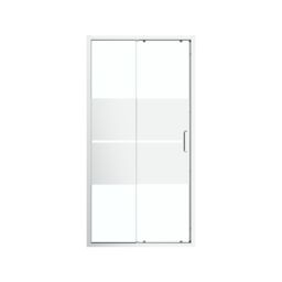 GoodHome Ledava Chrome Effect Mirror Strip Sliding Shower Door (H)195Cm (W)100Cm - thumbnail 2