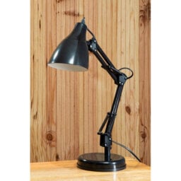Orsina Black Desk Lamp, Adjustable Arm And Head With Sleek Metal Frame, Matte Finish Offers Clean - thumbnail 2