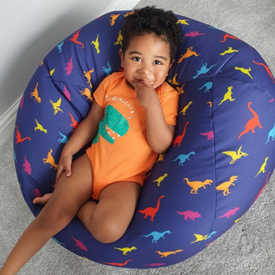 rucomfy Beanbags Rucomfy Indoor Dinosaur Pattern Kids Classic Bean Bag - Soft Comfortable Chair - image 1