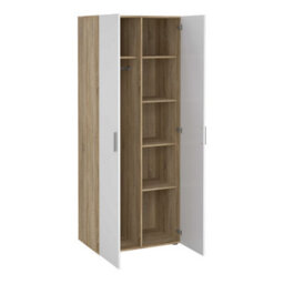 Wyld Haus Wilde 2-Door Wardrobe In Natural Oak Effect And White Gloss - thumbnail 6