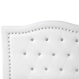 Beliani Ottoman Bed Faux Leather Metz 160 X 200 Cm (Eu King Size) White - thumbnail 8
