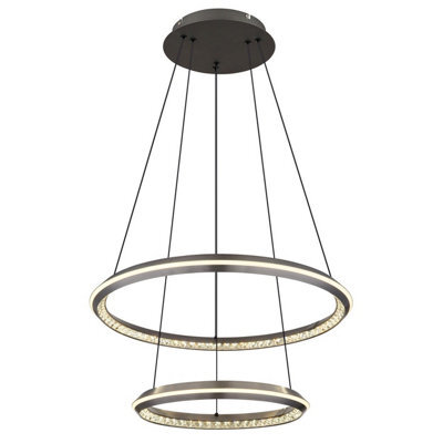 Luminosa Lighting Luminosa Alaina Pendant Ceiling Light Grey Matt 2X Led Dimmable 2700-6000K - image 1