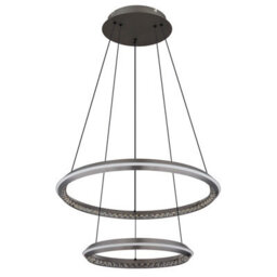 Luminosa Lighting Luminosa Alaina Pendant Ceiling Light Grey Matt 2X Led Dimmable 2700-6000K - thumbnail 2