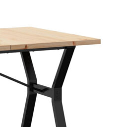 Walplus Dining Table Y-Frame 160X80X75.5 Cm Solid Wood Pine And Steel - thumbnail 7