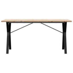 Walplus Dining Table Y-Frame 160X80X75.5 Cm Solid Wood Pine And Steel - thumbnail 4