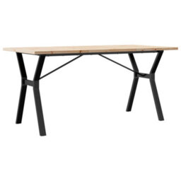 Walplus Dining Table Y-Frame 160X80X75.5 Cm Solid Wood Pine And Steel - thumbnail 6