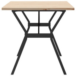 Walplus Dining Table Y-Frame 160X80X75.5 Cm Solid Wood Pine And Steel - thumbnail 5