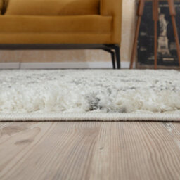 The Rugs Moroccan Shaggy Rugs And Runners Soft Fluffy Tribal Design High Pile Ivory And Grey Living Room Kitchen Hallway 900 - thumbnail 9