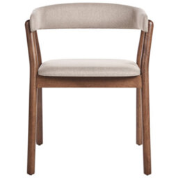 Beliani Set Of 2 Dining Chairs Mylo Fabric Dark Brown/ Beige - thumbnail 5