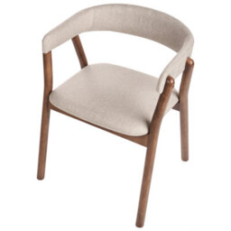Beliani Set Of 2 Dining Chairs Mylo Fabric Dark Brown/ Beige - thumbnail 7